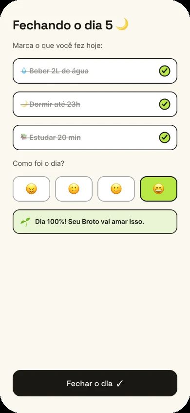 Fechamento do dia: os três focos marcados e a escolha do humor.